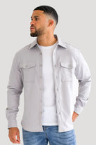 Mens Grey Premium Overshirt