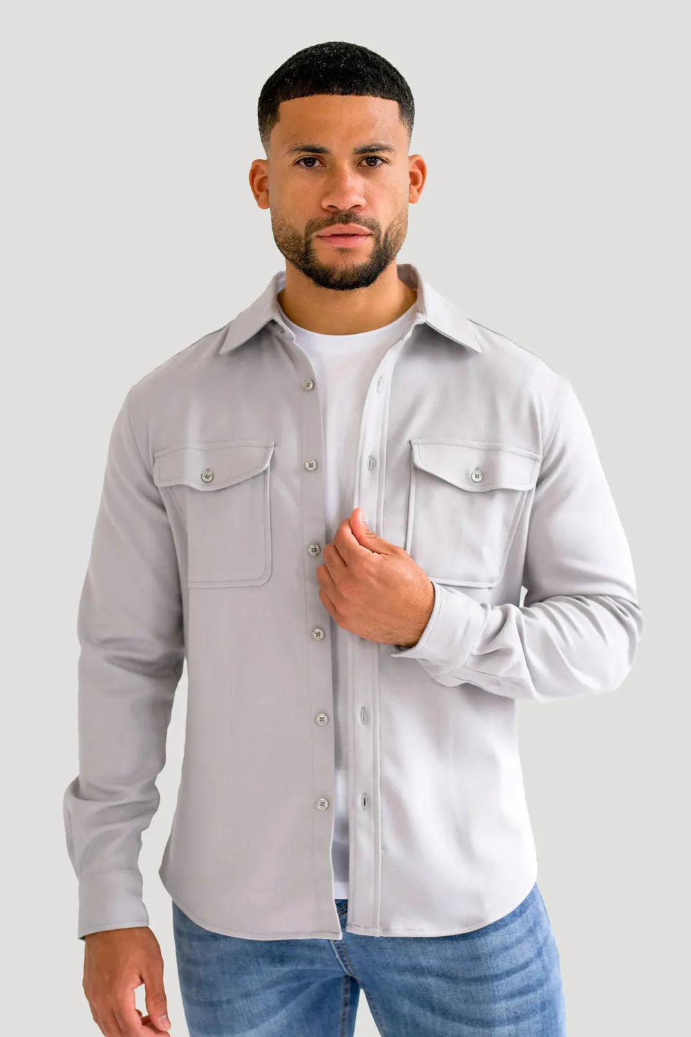 Mens Grey Premium Overshirt