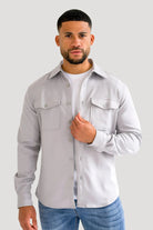 Mens Grey Premium Overshirt