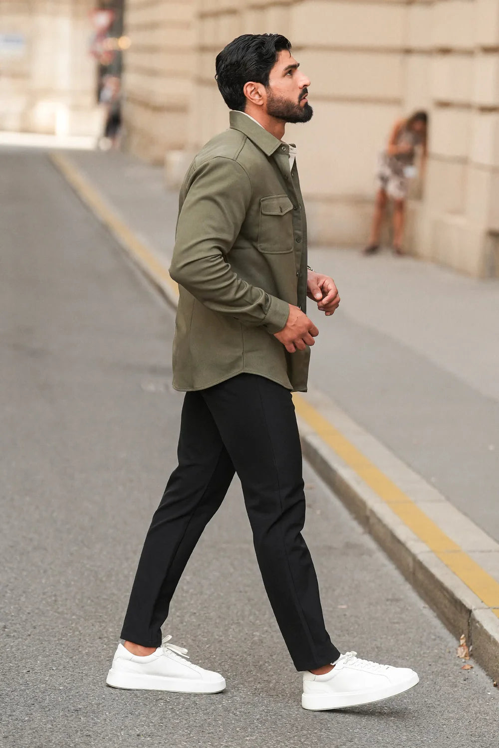 Mens Khaki Premium Overshirt