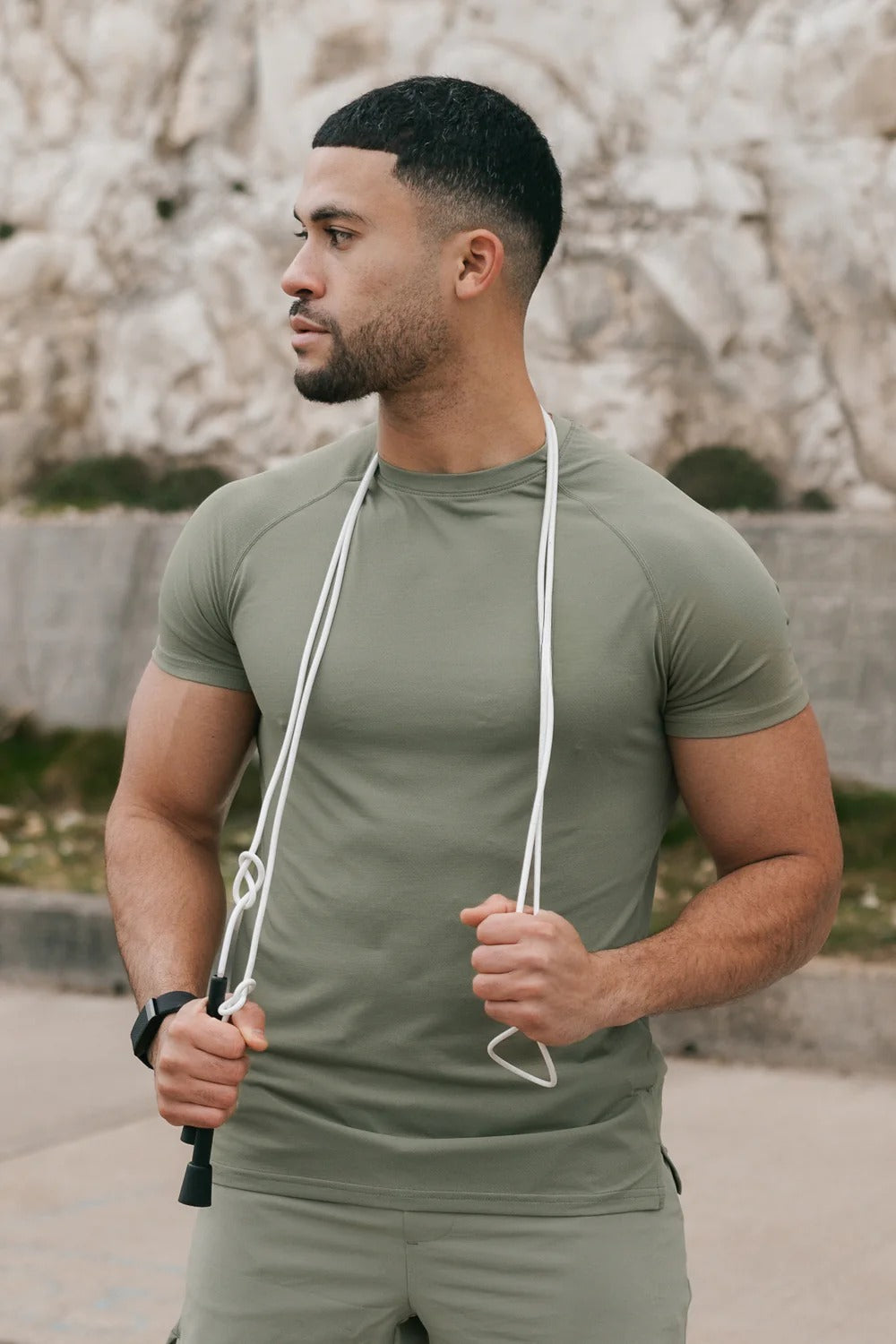 Muscle Fit Training Khaki T-Shirt