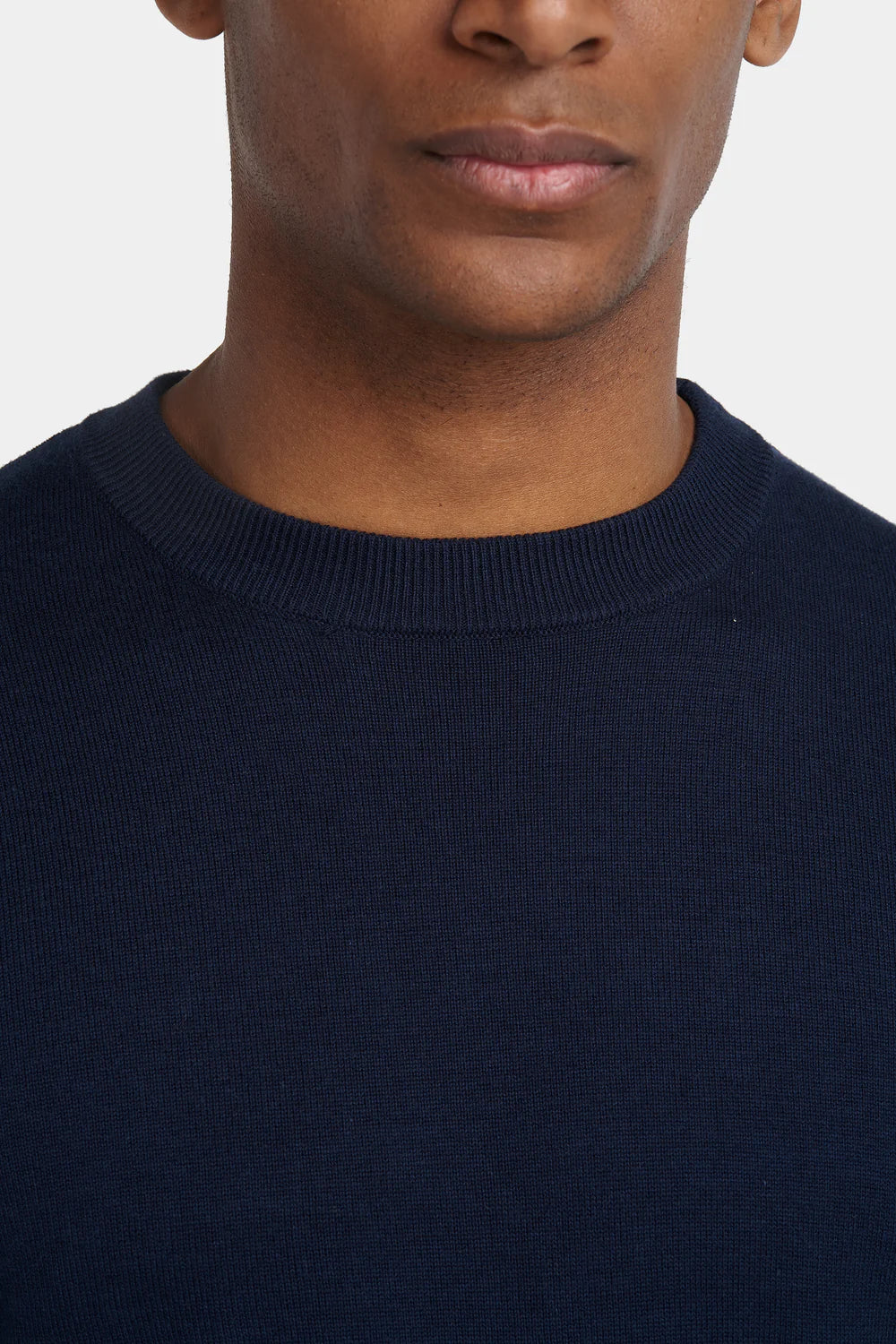 Mens Navy Crewneck Knit Sweater