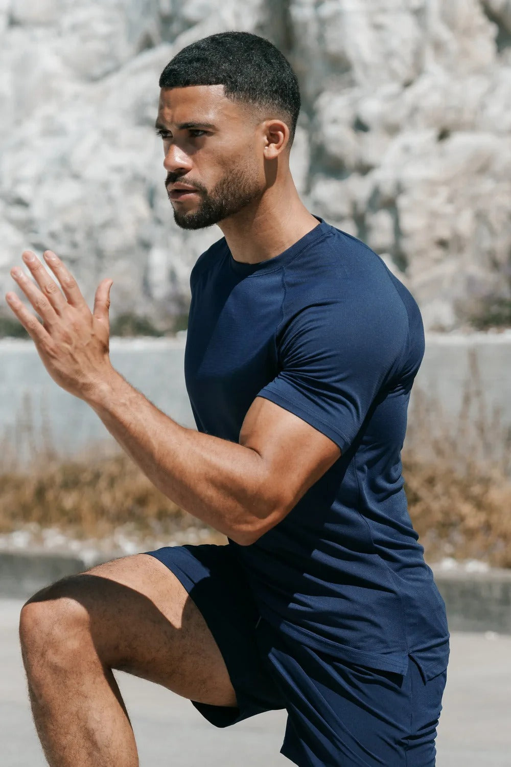 Muscle Fit Training Navy T-Shirt