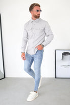 Mens Grey Premium Overshirt